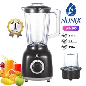 Nunix Blender, 2 In 1 Blender With Grinding Machine 1.5L AK 200